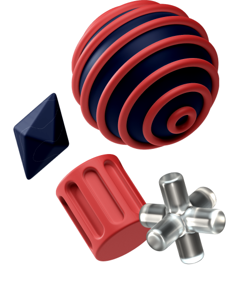 Illustration: geometrische Formen und Werkzeuge, Symbol für kreative Arbeit