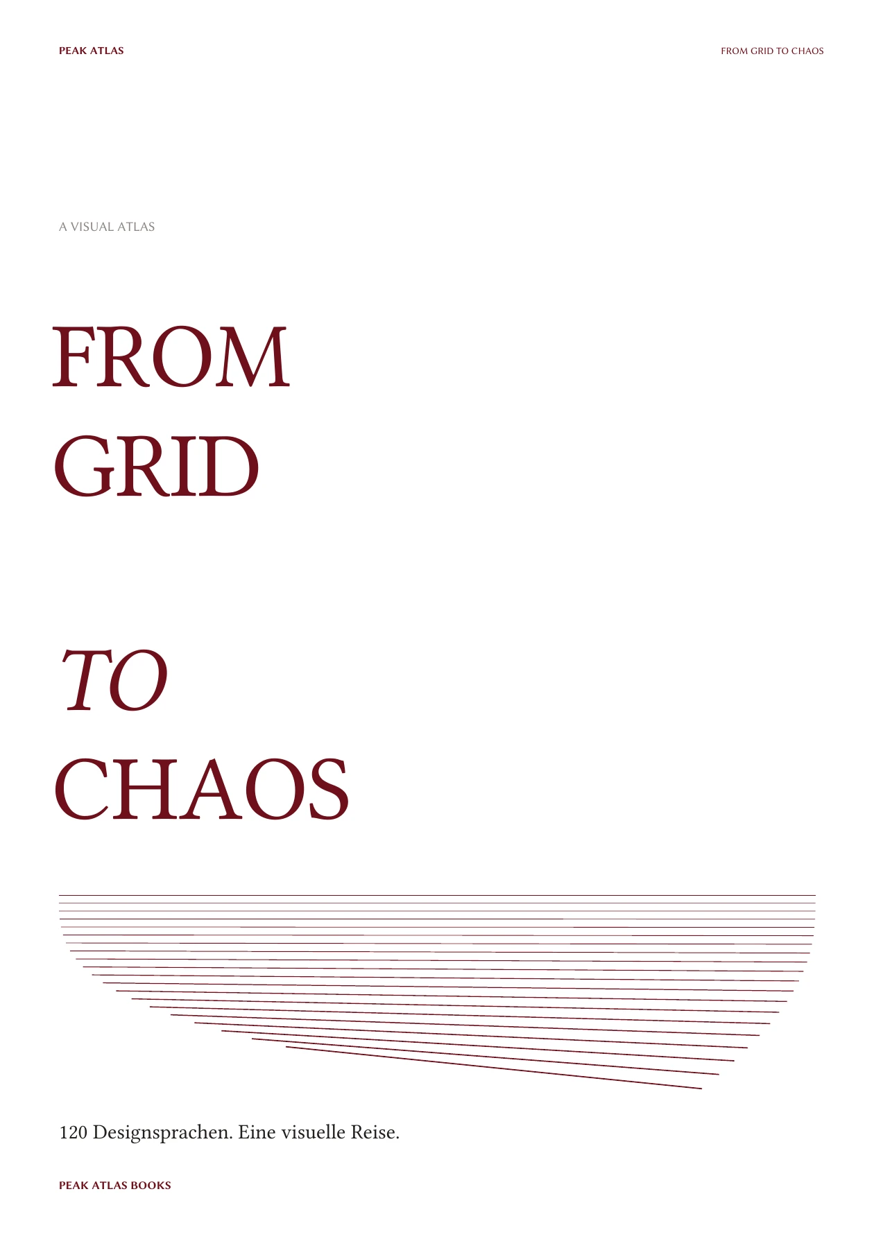Cover von From Grid to Chaos von Philipp Rückert: Serifentitel, feine Linien lösen sich unten vom Raster