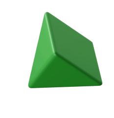 3D-Deko-Element in Grün