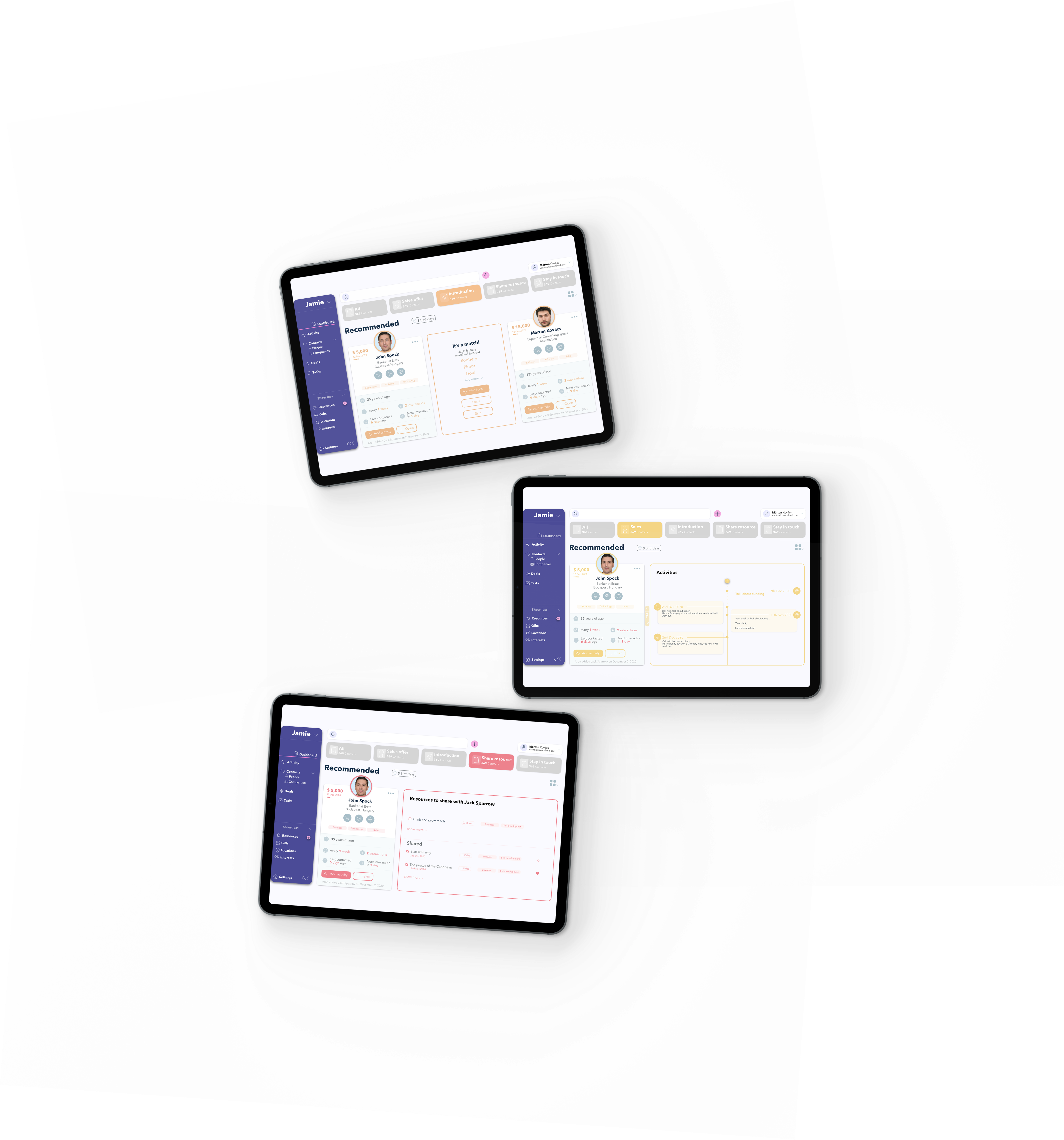 Jamie CRM Desktop-Ansicht